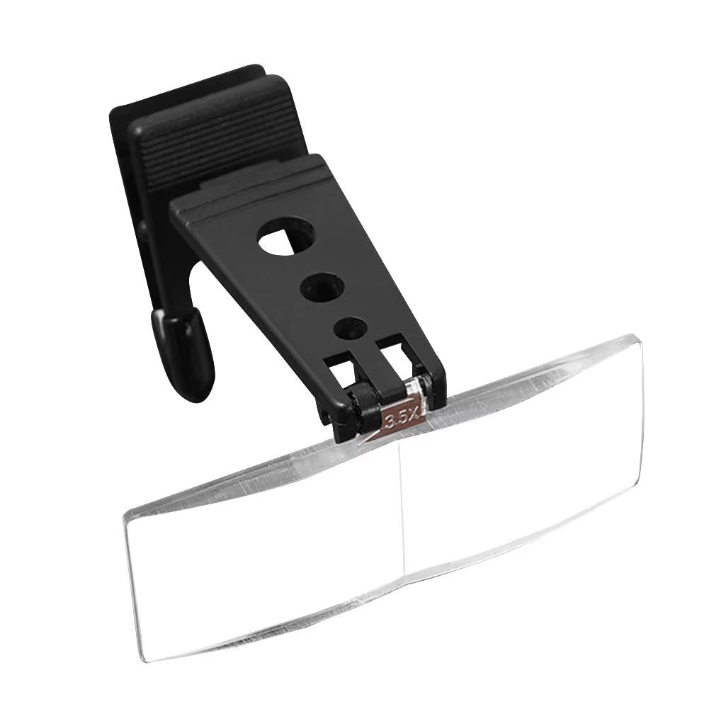 Glasses Style Magnifying Glass with Clip for Reading ,Wooden Horse-Type Surgical Magnifying Glass, Three Sets of Lenses