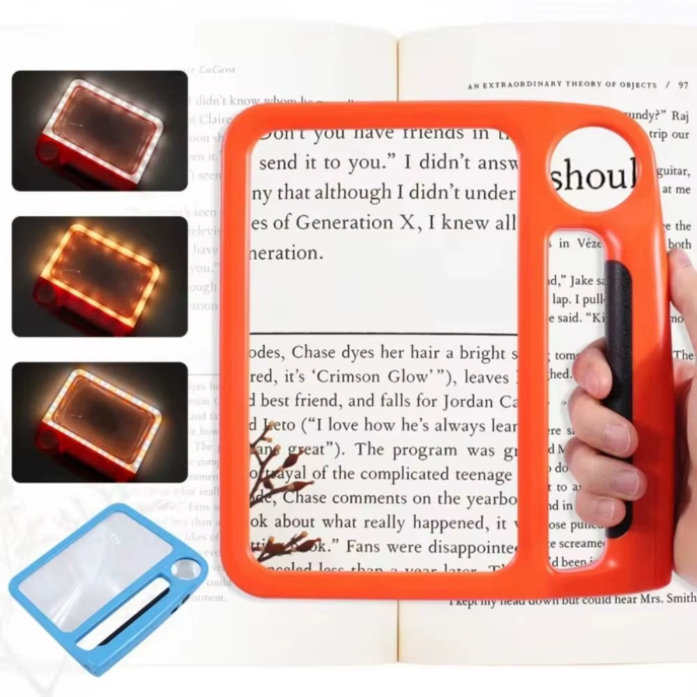5X 10X Handheld Magnifying Glass with 48 LED Lights and 3 Adjustable Brightness Modes Suitable for Reading and Identification