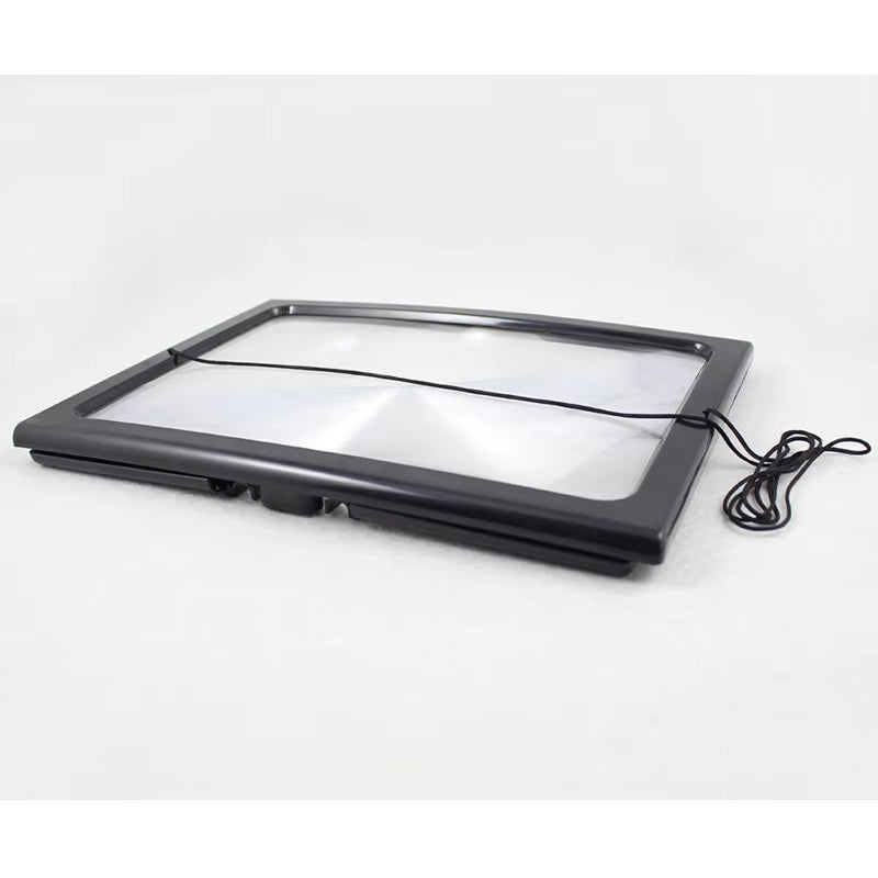 Desk Magnifier for Reading 3X Screen Magnifing Large A4 Page Optical Foldable Lens Magnifying Glass for Sewing Knitting