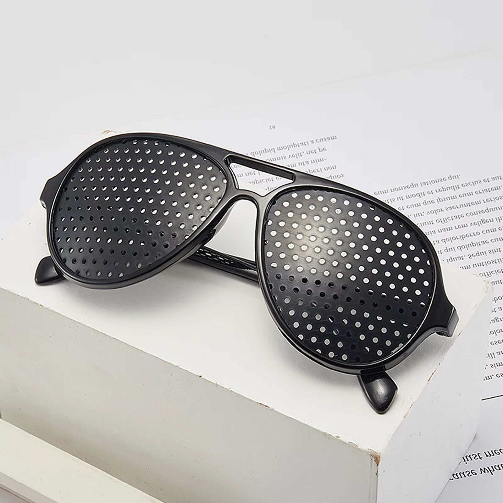 Anti-Myopia Astigmatism Glasses Vision Correction Fatigue Pin Hole Glasses with Holes for Men Women Eyesight Improvement