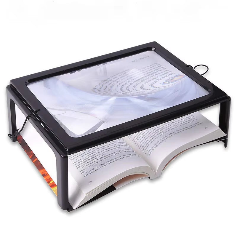 Desk Magnifier for Reading 3X Screen Magnifing Large A4 Page Optical Foldable Lens Magnifying Glass for Sewing Knitting
