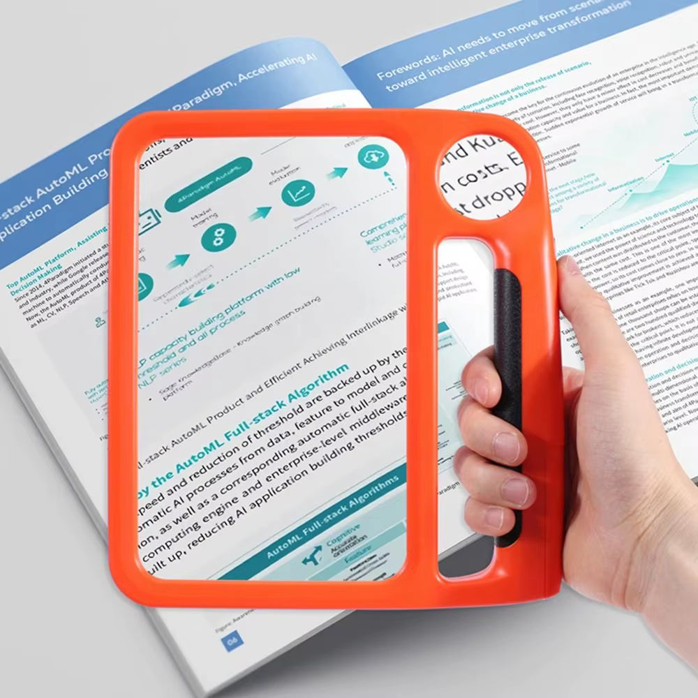 5X 10X Handheld Magnifying Glass with 48 LED Lights and 3 Adjustable Brightness Modes Suitable for Reading and Identification