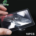 Magnifiers Credit Card Shape 3X Transparent Magnifier Magnification Magnifying Fresnel LENS Made of Plastics 10Pcs