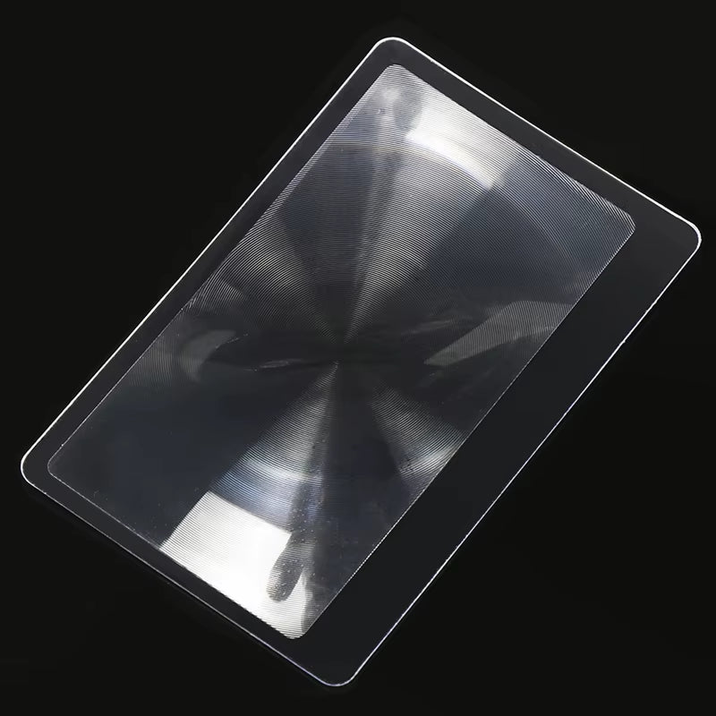 Magnifiers Credit Card Shape 3X Transparent Magnifier Magnification Magnifying Fresnel LENS Made of Plastics 10Pcs