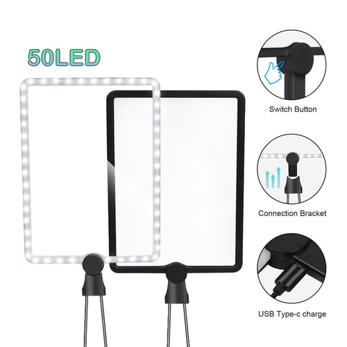10X LED Gooseneck Magnifying Desk Lamp – Hands-Free Reading & Repair Aid